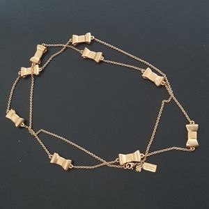 kate spade gold take a bow scatter long necklace